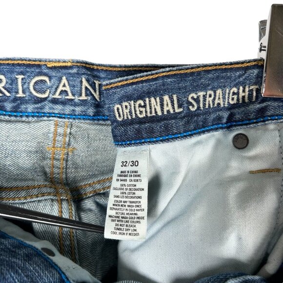 American Eagle Original Straight 33x29 Men Jean Casual Stretch - Picture 3 of 4